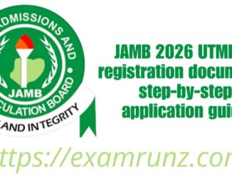 JAMB 2026 UTME/DE registration document - step-by-step application guide