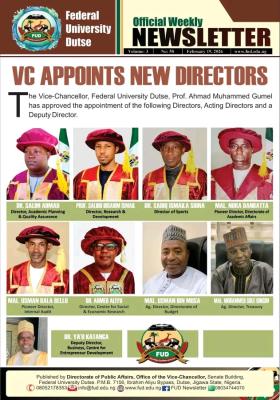 FUDutse Vice Chancellor appoints New Directors FUDutse Vice Chancellor appoints New Directors