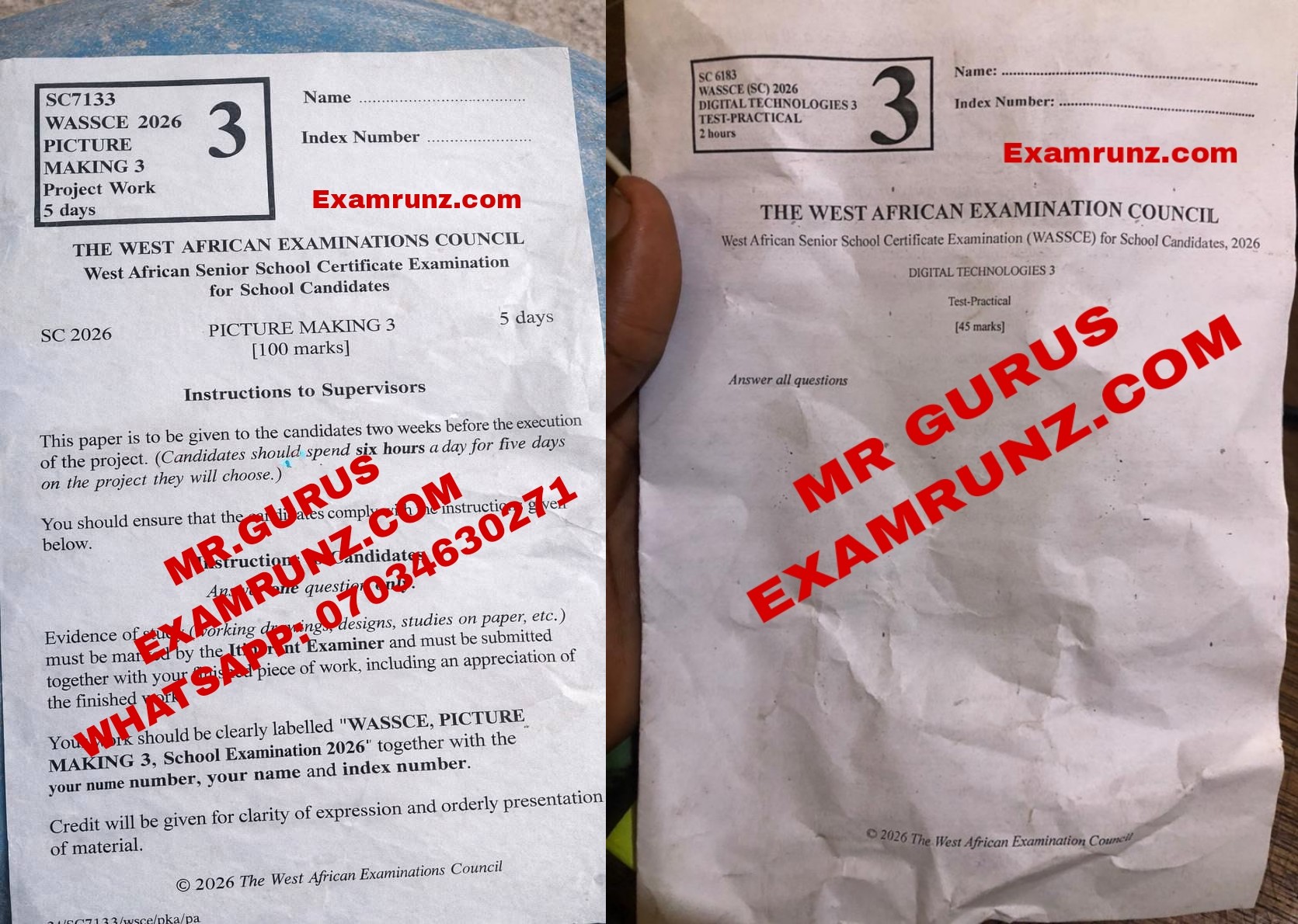 WAEC 2026 EXAM QUESTION WAEC Expo 2026 Questions And Answers