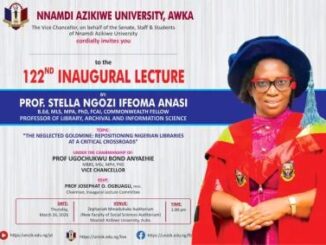 UNIZIK announces 122nd Inaugural Lecture