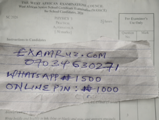 Waec 2026 Physics Practical Questions & Answers