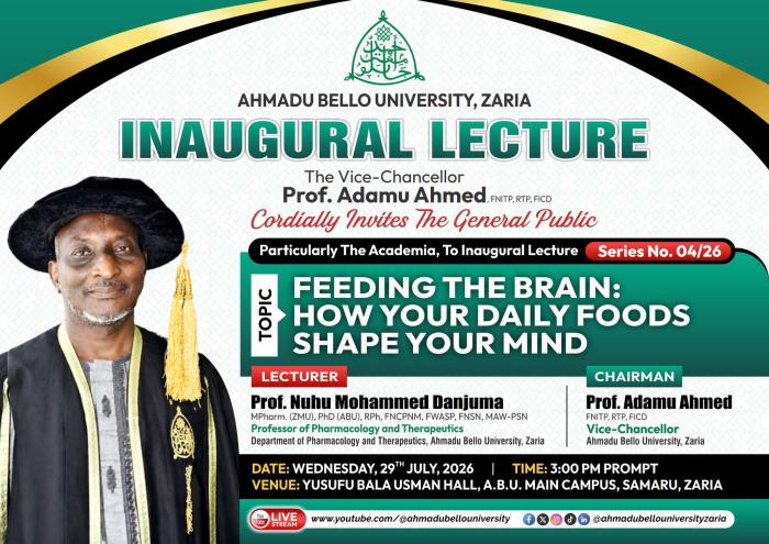 ABU: Prof. Danjuma on "Feeding the Brain