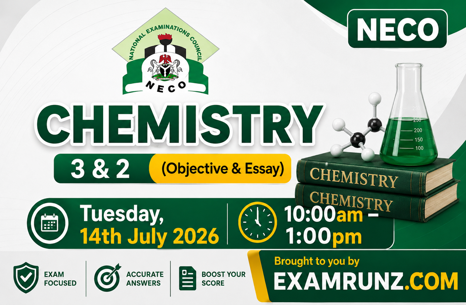 Neco 2026 Chemistry Question and Answer Neco 2026 Chemistry Question and Answer