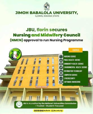 Jimoh Babalola University Approved for Nursing Programme
