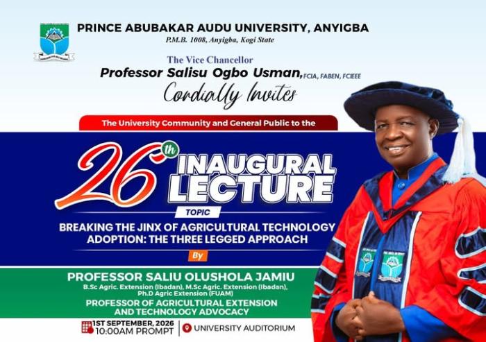 PAAU postpones 26th Inaugural Lecture
