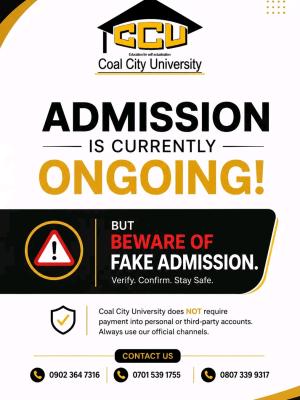 CCU notice to prospective students