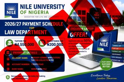 Nile University Disclaimer update on fraudulent payment schedule