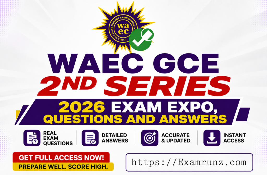 Waec Gce 2026 Further Mathematics Questions and Answers
