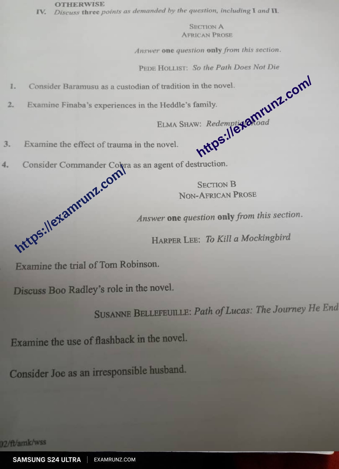 WAEC GCE Literature-in-English 2026: Prose Questions, Objective Answers and Solutions WAEC GCE Literature-in-English 2026: Prose Questions, Objective Answers and Solutions